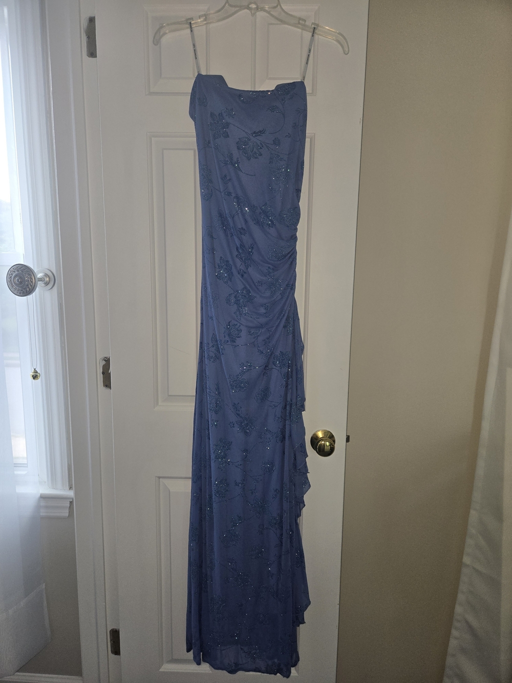 City Triangles Periwinkle Beaded Maxi Gown